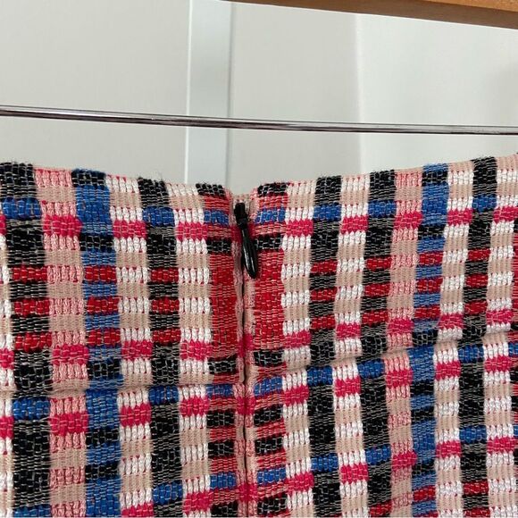 Akris Punto Textured Check Inverted Pleated Mini Skirt size 2 - Picture 5 of 8